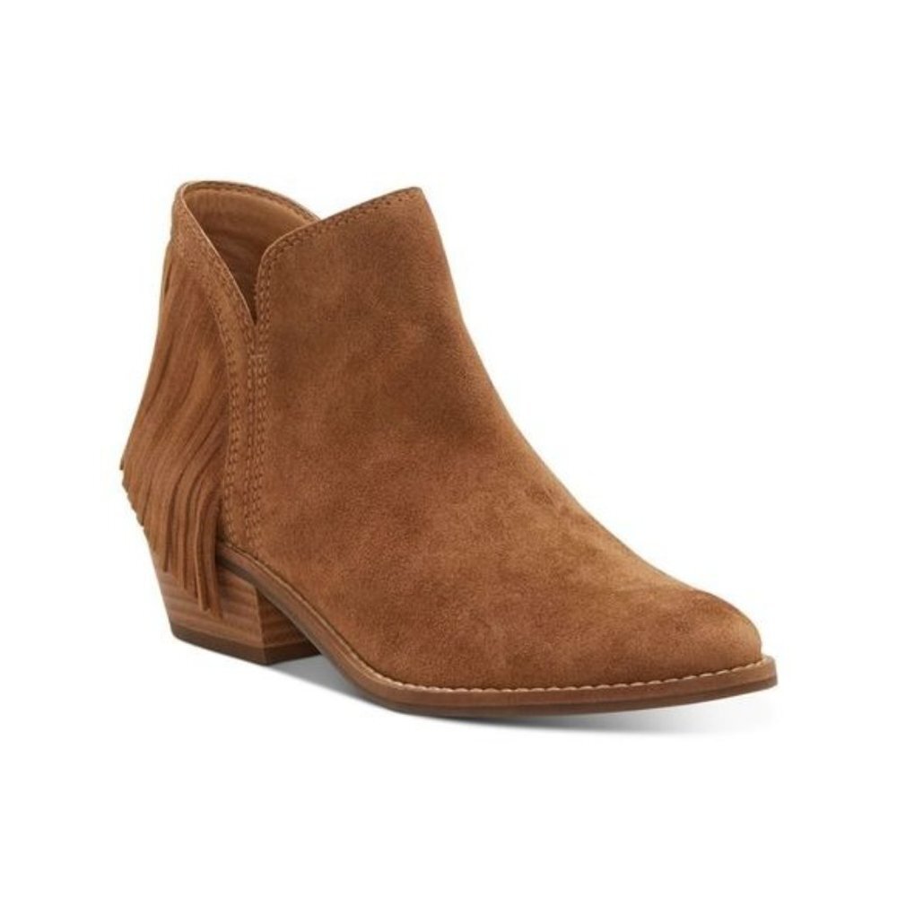 Lucky‎ Brand Womens Freedah Suede Fringe Ankle Boots Size 5